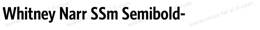 Whitney Narr SSm Semibold字体转换